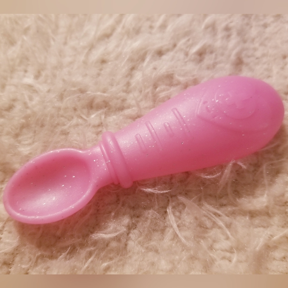 Pink Baby Doll Spoon Thermometer Doctor Glitter